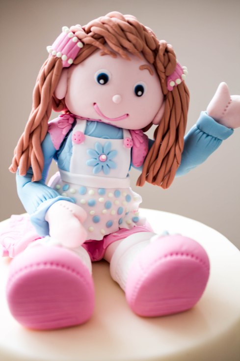 Rag doll cake topper suitable for a little girls cake